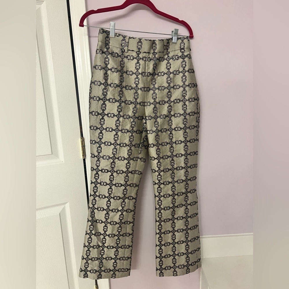NWOT Tory Burch Size 2 Womens jacquard pants